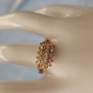 Vintage Crystal Cocktail Ring